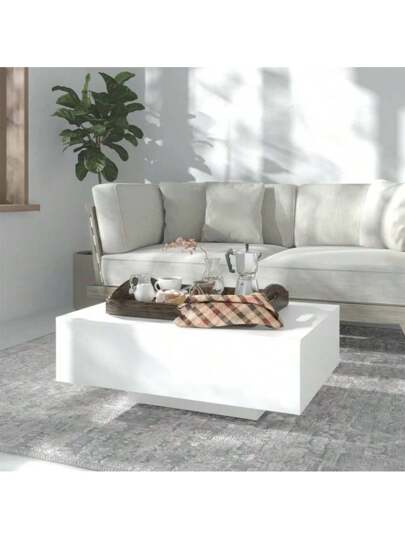 VidaXL Coffee Tafel 85x55x31 Cm Processed Wood Wit