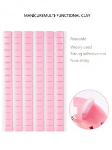 Multi Purpose Nail Art Clay For False Nail Tips Displaying Pink Green White Adhesive Adhesive Glue Mud Nail Practice Tools