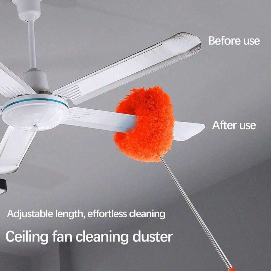 1pc Retractable Duster Cleaner Suitable For Cleaning Crevices, Fan Dusting, Reusable Multi-Functional Dust Wand For Whole House Cleaning - Multicolor - View 1