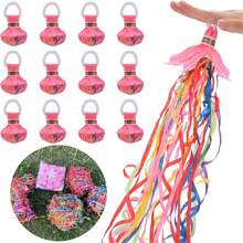 5 piezas de bolas de serpentina lanzadoras de colores, cintas de papel multicolor hechas a mano para lanzar, adecuadas para bodas, fiestas, celebraciones de cumpleaños y festivales - Multicolor - Ver 11