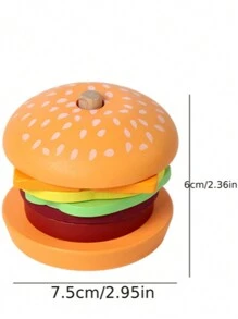 儿童木制分类和堆叠玩具 - 提高手眼协调能力 - 玩过家家、堆叠圈、有趣的圣诞节和 - 仿真食物過家家疊疊圈 - 查看 6