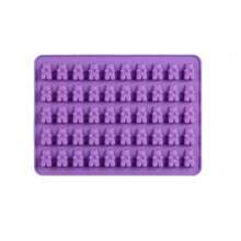 1pc 50-Cavity Silicone Bear Chocolate Mold, DIY Baking Tool For Gummy, Jelly, Chocolate, Candy, Ice Cube