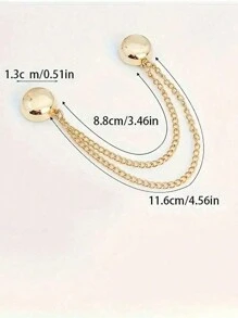 2pcs Adjustable Magnetic Pants Clip And Cuff Clip - Alloy, Detachable Hem Clasps, Fits For Pants And T-Shirts, Seamless F