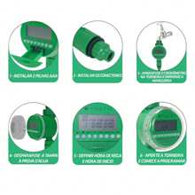 Automatic Irrigation Controller Garden Watering Timer LCD Display Sprinkler - 綠色 - 查看 3