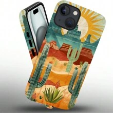 Compatible With IPhone 13-16 Pro Max Case, Art Paintings Desert Kingdom Print Phone Case Funny Liquid Silicone Case Impact Resistant Anti-Scratch Shockproof Protective Cover Gifts For Family, Friends, Kids, Birthday,Spring, Holiday, Boyfriends, Girlfriends, Valentine's Day