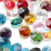 5个/包 14*38mm 单孔锥形悬挂配件,适用于DIY窗帘、窗饰、照明、烛台、阳光捕捉器 - 14*38mm中南柱(5顆) - 查看 3