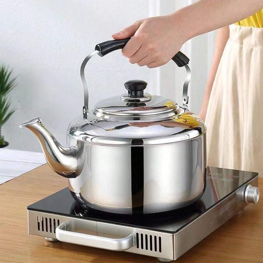 Ấm trà bằng thép không gỉ - Dung tích lớn, có chức năng báo hiệu, phù hợp với bếp từ và bếp ga, lý tưởng cho gia đình, nhà hàng, hoạt động ngoài trời và cắm trại. - Nhiều màu - Xem 1