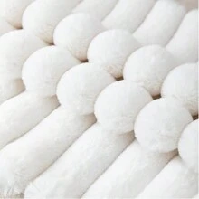 1 Pack 2pcs Striped Plush Pillow Cover, Modern Faux Fur Square Soft Fluffy Cushion Cover, Suitable For Living Room, Sofa, Bedside, Home Use - White - View 4