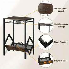 Estante giratorio eléctrico con estantería de almacenamiento de vinilos, Soporte para tocadiscos de 3 niveles tipo mesa de café para exhibir registros de vinilo, Se usa como organizador de registros de vinilo, libros y revistas, Puede sostener hasta 100 álbumes LP - como foto - Ver 8