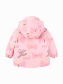 mini bala Baby Girl' Winter Coat, New Year Warm Water-Resistant Jacket - Red Coffee Color - View 5