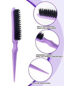 1/3/5/6 stuks haarstylingkamset met topsy tail-tool, plaagborstel, rattenkam voor vrouwen haarstyling voor vrouwen, controle op pluizig haar en randkammen