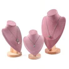 New High Quality Model Bust Show Exhibitor Velvet Jewelry Display Necklace Pendants Mannequin Jewelry Stand Organizer Colors