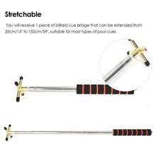Telescopic Billiard Stick Snooker Pool Bridge Stick Pool Table Accessories Retractable Billiards Cue Rest With Removable Brass Bridge Head - Red - View 5