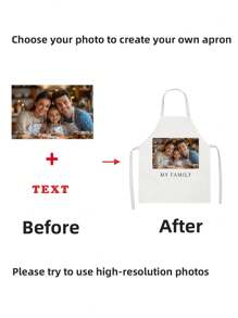 1 Stück DIY Foto Individuelle Schürze, wasserdichter horizontal gewebter Nylonstoff mit Foto Mom Männer Frauen personalisierte Lustige Bilder Kochschürze Küche Personalisierte wasserdichte Kochschürze mit individuellem Foto Logo Bild Name Kochschürze perfekt für Mutter Ehemann Freundin Freund Vater Tag Valentinstag Muttertag Geburtstag Jahrestag Abschluss Hochzeit Weihnachten Liebe einzigartiges ideales Geschenk für Vater, Familie, Freunde, Einweihungsparty