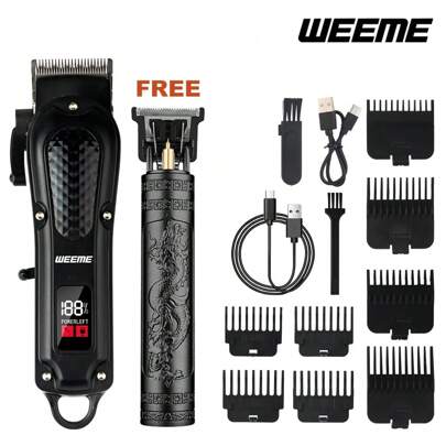 WEEME 1 Set Men's Electric Hair Clipper Kit, 4 Styles Available, Buy 1 Get 1 Free, USB Rechargeable For Perfect Haircuts At Home