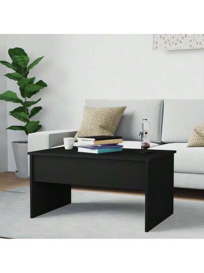 VidaXL Coffee Tafel 80x50.5x41.5 Cm Processed Wood Zwart view 8