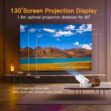 BDQ Mini Projector With Android 11, Portable Projector 4K 1080P Full HD Support, Smart Projector 5G WiFi6 BT5.0 Auto Horizontal Correction, 180°Rotatable Outdoor Projector For Phone/TV Stick/Laptop/Projector With Screen