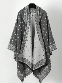 1pc Star Embroidered Shawl Cape Scarf For Dress - Multicolor - View 13