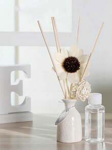 1 件陶瓷香味精油扩散器，藤条芳香香味装饰品，适用于家庭、酒店、浴室，无明火