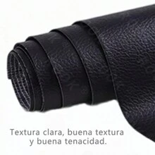 Parche autoadhesivo para asiento de sofá, reparación, subsidio para reparación interior de coche, engrosamiento de Tela de pu - Negro - Ver 2