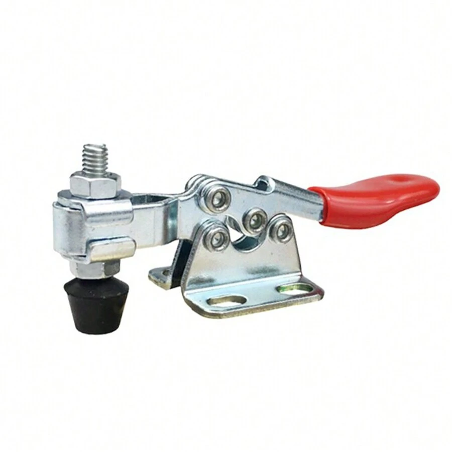 4pcs Horizontal Quick Clamp Set, 201 Metal Elbow Clamps For Woodworking Carving Machine, Compressor - With Pressure Head Horizontal Quick Release Fastening Tools