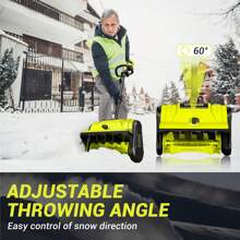 GEWNA 24V Cordless Snow Shovel, 13-Inch Electric Snow Blower With 4.0Ah Battery & Charger, 16.5FT Throw Distance, Powerful Brushless Motor For Effortless Snow Removal On Patio, Deck, Driveway - 綠色 - 查看 6