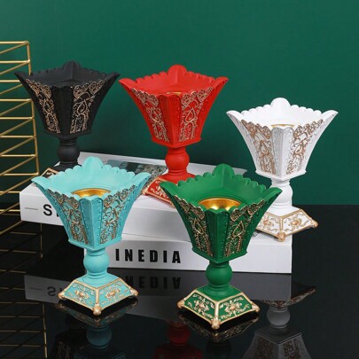 1 فانوس بشكل قلعة رومانسية على طراز ليلة الألف ليلة مصنوع من راتنج بنقوش النجوم والأقمار كمنتج منزلي، مناسب لديكور المنزل والمكتب وغرفة المعيشة، هدية عيد مميزة