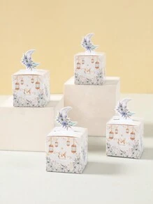 24 件开斋节穆月亮星纸质礼品盒、斋月伊斯兰穆斯林派对礼品盒、宰牲节糖果包装盒、节日庆祝用品、斋月、斋月穆、开斋节穆 - 彩色 - 查看 2