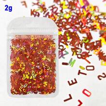 12 Colors Letters Art Glitters Sequins, Laser Gold 3D Letter Flakes Alphabet Epoxy Resin Art Presents Designs, Accessories For Women Girls Valentine's Day Love Gifts, Decorations Shine Letters DIY Art Stickers Decals