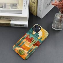 Compatible With IPhone 13-16 Pro Max Case, Art Paintings Desert Kingdom Print Phone Case Funny Liquid Silicone Case Impact Resistant Anti-Scratch Shockproof Protective Cover Gifts For Family, Friends, Kids, Birthday,Spring, Holiday, Boyfriends, Girlfriends, Valentine's Day