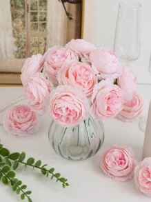 10/30pcs Premium Artificial Flowers, Real Touch Tulips Bouquet, Artificial Flowers For Wedding Room Home Hotel Party Event Valentine's Day New Years Gifts - Pink - View 1