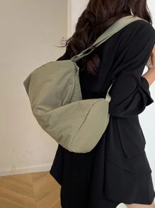 duke bear 大容量单肩包斜挎包女士枕头包，纯色