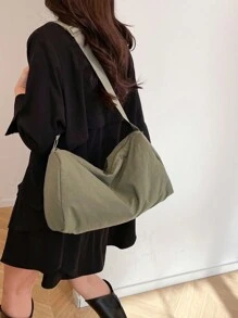 duke bear 大容量单肩包斜挎包女士枕头包，纯色