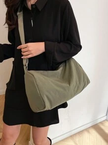 duke bear 大容量单肩包斜挎包女士枕头包，纯色