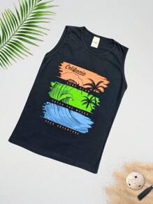 Boy's Tank Top 1 To 16 Years Old Printed Children's And Youth