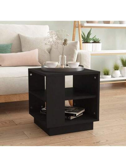 VidaXL Coffee Tafel 40x40x43 Cm Processed Wood Zwart