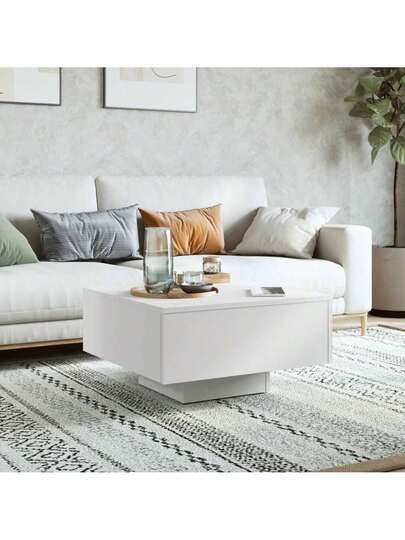 VidaXL Coffee Tafel 60x60x31.5 Cm Processed Wood Wit view 3