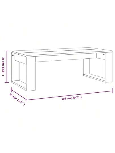 VidaXL Coffee Tafel 102x50x35 Cm Processed Wood Sonoma Oak view 2