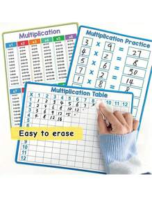 Multiplication Table Practice Poster, Dry Erase Board, Math Operations, Student Learning, Learning Supplies