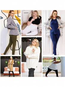 Women's And Plus Size Oh So Soft Full Length Leggings | Solids & Prints | Adult Sizes S - 7X - 粉紅方格 - 查看 8