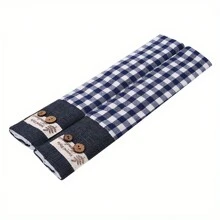 2 Pcs/Set Fresh Style Fridge Handle Covers, Modern Simple Linen Hook And Loop Anti-Dust Handle Sleeves For Microwave, Oven, Glass Door, Kitchen Decor, Home Decor, Farm House, All Seasons