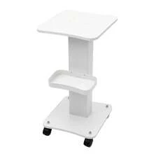 WUPYI Rolling Trolley Beauty Salon Cart Storage Organizer Stand White Outdoor Decor - White - View 2