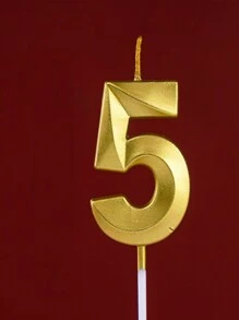 1 Nến sinh nhật số 0-9 tuổi Nến chữ số dùng để nướng bánh Trang trí tiệc - Vàng - Xem 14