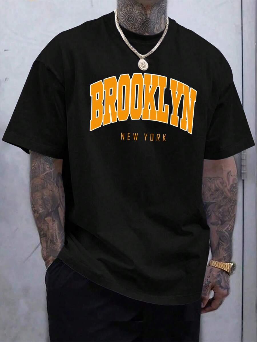 Men's Letter Print T-Shirt