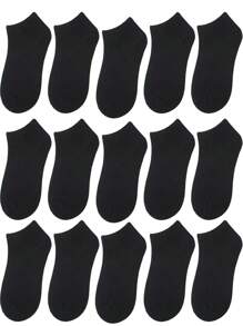 9/15 pares de calcetines de media caña para hombres, calcetines suaves y transpirables adecuados para uso diario para hombres y mujeres, calcetines de media caña unisex simples y cómodos
