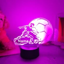 Personalized Soccer Lamp - Unique Bedroom Night Light And Home Decor Gift For Soccer Fans,Creative Christmas Gift Desk Lamp For Friends - About 17.5cm(w) / 16.5cm(h) - View 12