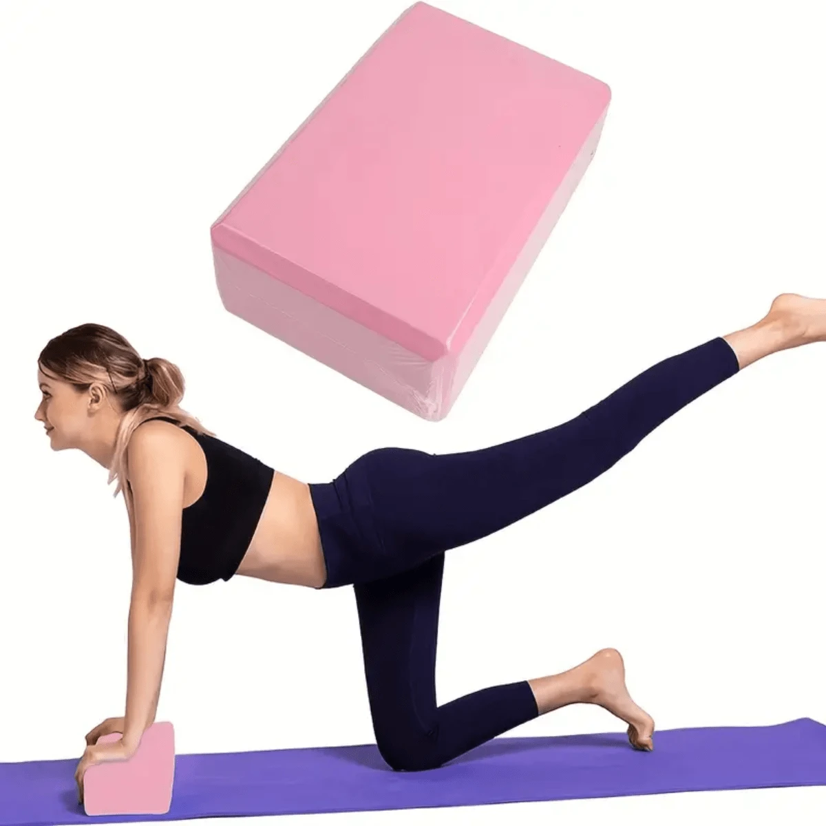 1 Yoga Block Brick For Yoga And Pilates 23x13x7cm