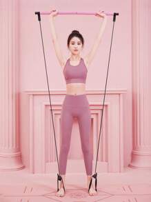 Barra de Pilates 1 peça, corda elástica multifuncional, barra de fitness, puxador de agachamento, equipamento de treinamento de ioga e exercícios de fitness, adequado para uso interno para criar um bom corpo, um ótimo presente