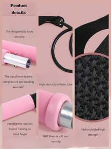 Barra de Pilates 1 peça, corda elástica multifuncional, barra de fitness, puxador de agachamento, equipamento de treinamento de ioga e exercícios de fitness, adequado para uso interno para criar um bom corpo, um ótimo presente