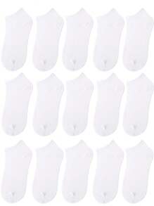 9/15 pares de calcetines de media caña para hombres, calcetines suaves y transpirables adecuados para uso diario para hombres y mujeres, calcetines de media caña unisex simples y cómodos